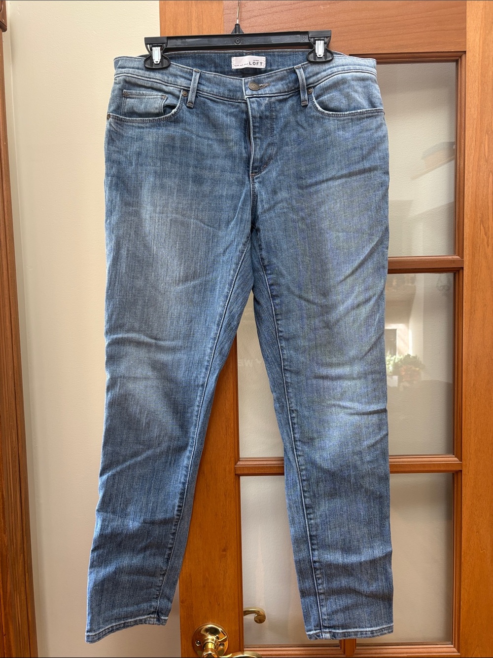 LOFT Straight Leg Jeans in Medium Blue Wash